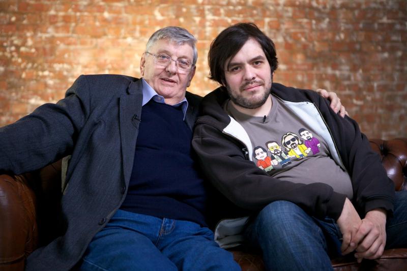 Derek Martin and his son