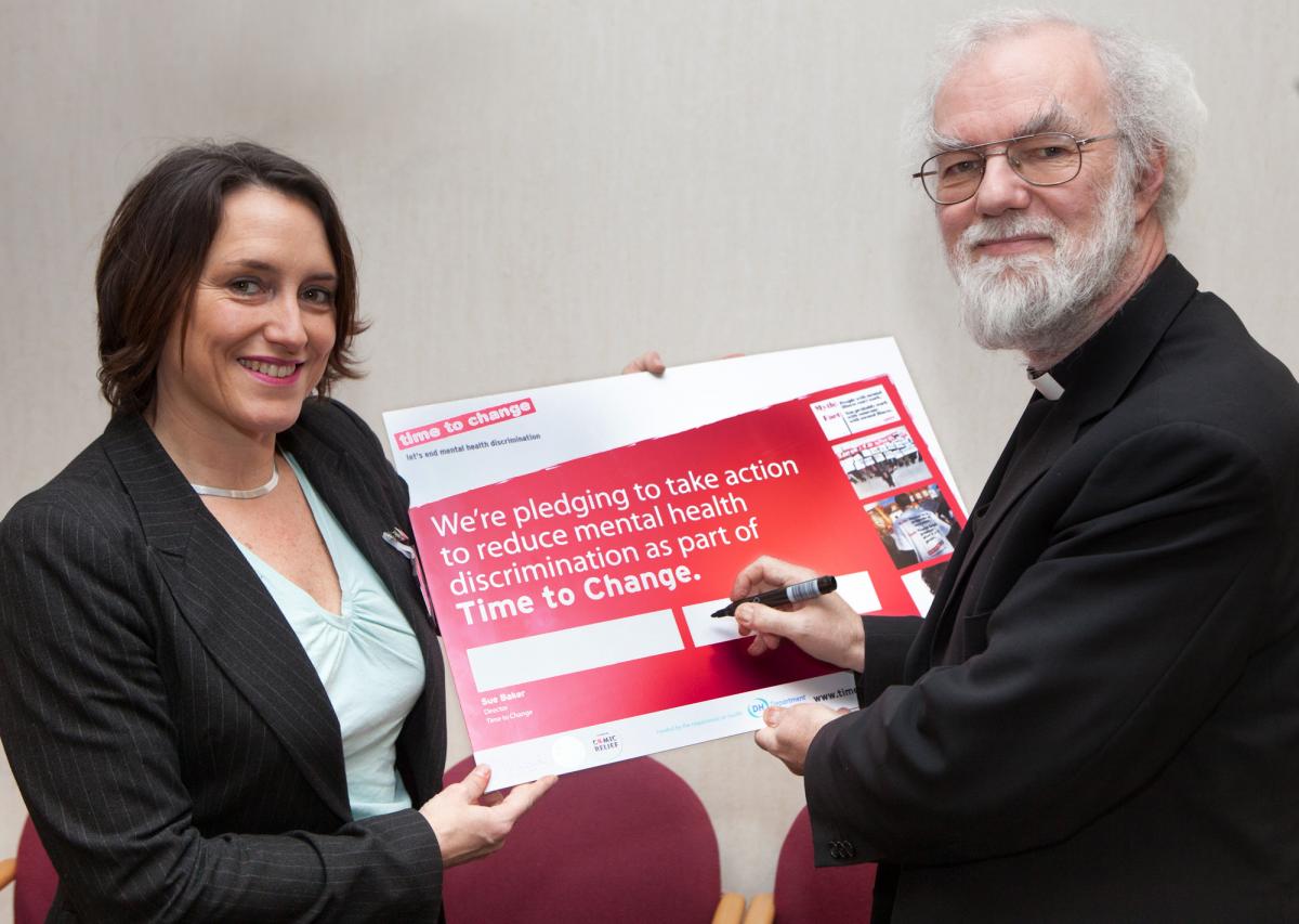 Archbishop of Canterbury signs Time to Change pledge