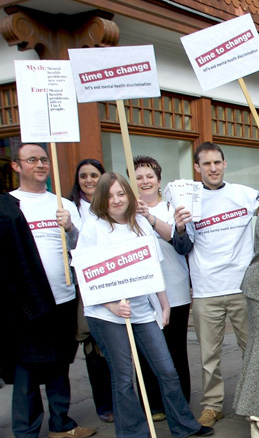 People with banners People with banners