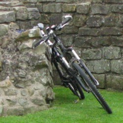 Bike leaning against a wall, Time to Change blog