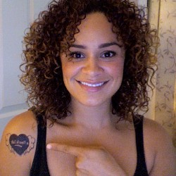 Naomi Bentley with a #timetotalk tattoo