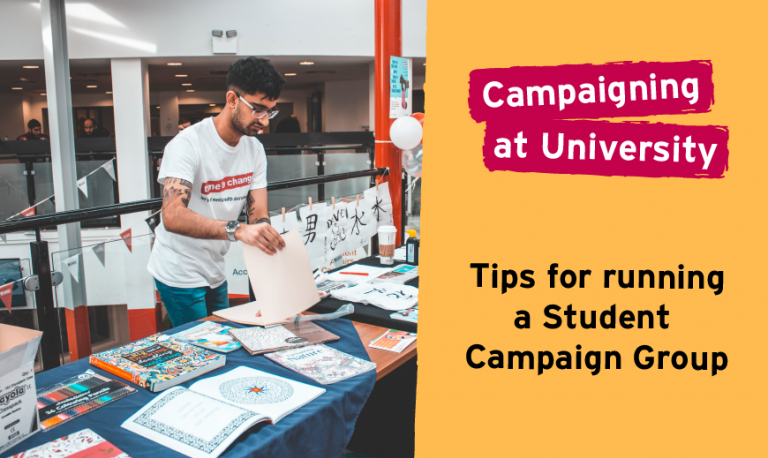 Campaigning at university: Tips for running a student campaign group