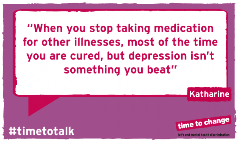 Depression not something you beat