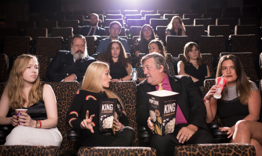 Stephen Fry and Fearne Cotton in the cinema